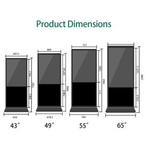 Interactive Floor Stand Digital Signage with 1920×1080 Resolution and 500 cd/m2