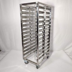 40*60 Bakery Tray Rack Trolley Rectangle Bakery Racking Trolley With Trays