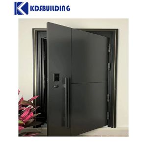 Front Iron Steel Fire Door With Window Main Security Steel Gate For House