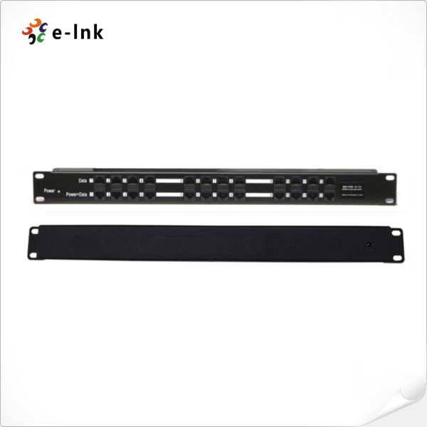 Quality 12-Port 1U Rack Mount Passive PoE Injector with Power couples: 4.5 (positive pole) / 7.8 (negative pole)  wholesale