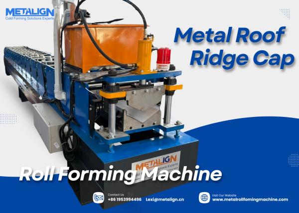 Ridge Cap Roll Forming Machine With 0.3-0.8mm Material Thickness And 15-20m/min