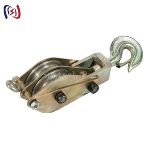 Single Sheave Tower Erection Stringing Tools Steel Pulley Block For Lifting /