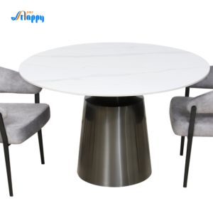 Cheap Flat Packed Modern Round Dining Table 1200mm Diameter With Fixed Type for sale