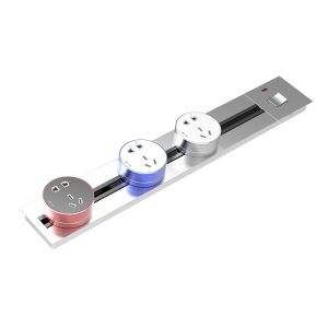 Tabletop Usb Power Track Socket Grommet Sliding Hidden Desk
