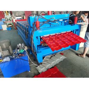 Bamboo 5.5kw Glazed Tile Roll Forming Machine Use Steel Material