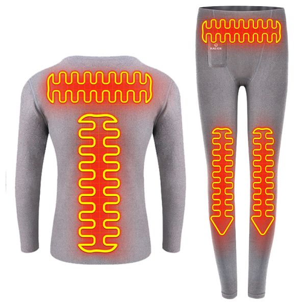 Men'S Wireless Remote Control Electric Heated Base Layer Long Sleeve T Shirts