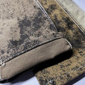 Mercerizing Patterned RFD Denim Cloth Fabric For Pants 320g