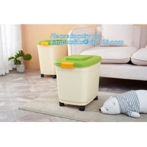 PP Plastic type and stocked eco-friendly feature plastic pet food storage