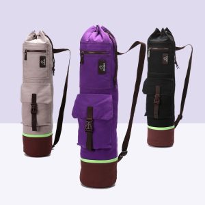 Large Capacity Yoga Mat Carry Bag Carrier Durable Canvas Cotton Yoga Pilates