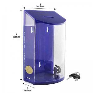 Cheap Clear Suggestion Acrylic Money Box With Lock Donation Ballot Voting Charity Secure Complaint for sale