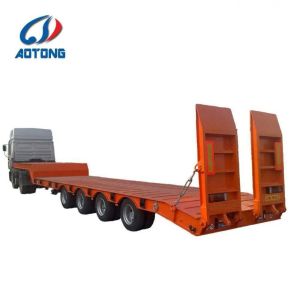 60T Max Payload 3-5 Axles 13000mm Detachable Gooseneck Lowbed Trailer for Africa
