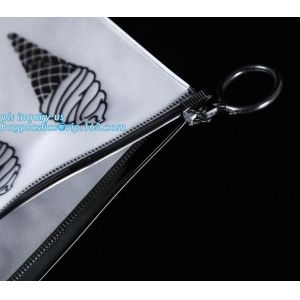 EVA Garment Packing Bag With zipper slider, cpe frosted zip lock bag with slide