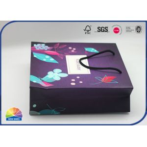 4C Printed Paper Packaging Special Bag Matte Lamination With Nylon Handle