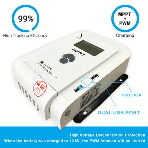Max PV Power MPPT 12V 24V Auto Regulator Home Solar Panel Battery Charge