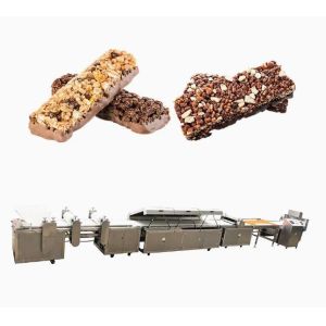 Automatic Stainless Steel Cereal Bar Making Machine Rectangle Snacks Shape