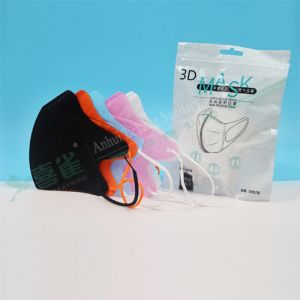 Adult 3D Protective Face Mask Disposable Non Woven Breathable Earband Dusrptoof