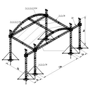 Cheap Lightweight Aluminum Alloy Truss Stage With Strong Support For Lighting And Sound for sale