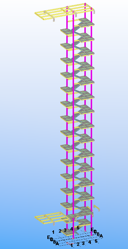 Quite Malleable Q355 Treads Steel Metal Stairs For Escape