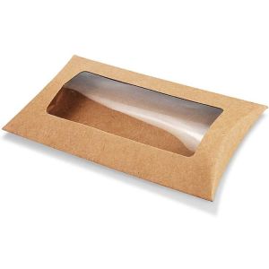 Clear Window Cookie Pillow Box Packaging with Customized Design and Heavy-Duty
