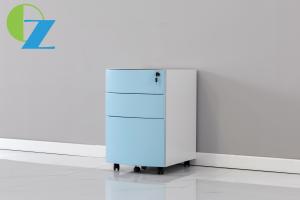 Cheap Blue Color 3 Drawer Mobile Pedestal Cabinet Office Equipment A4 File Cabinet for sale