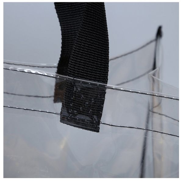 Travel Environmental PVC SHOPPING BAGS / Storage Clear Stadium Bag Cosmetic Bag With Zipper PVC BEACH BAG