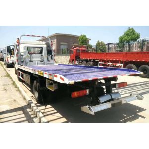 Wrecker Tow Truck Bed FAW J6L Model Single Axle 6 Wheels 160hp Loading 3.5 Tons
