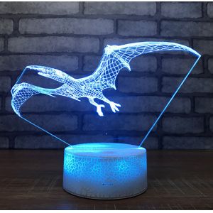 Pterosaur 7 Colors Change 3D LED Night Light with Remote Control Ideal For