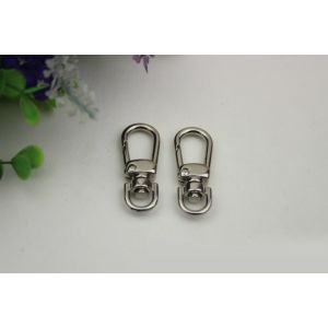 Multi-color provide zinc alloy handbag 8 mm d shape nickel color strap snap hook