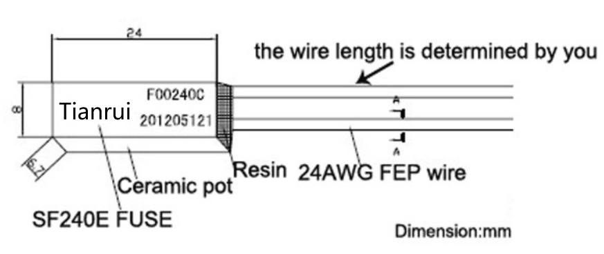 F00240C 250V 10A 240C Thermal Cutoff Temperature Fuse Links For GHD Straighteners