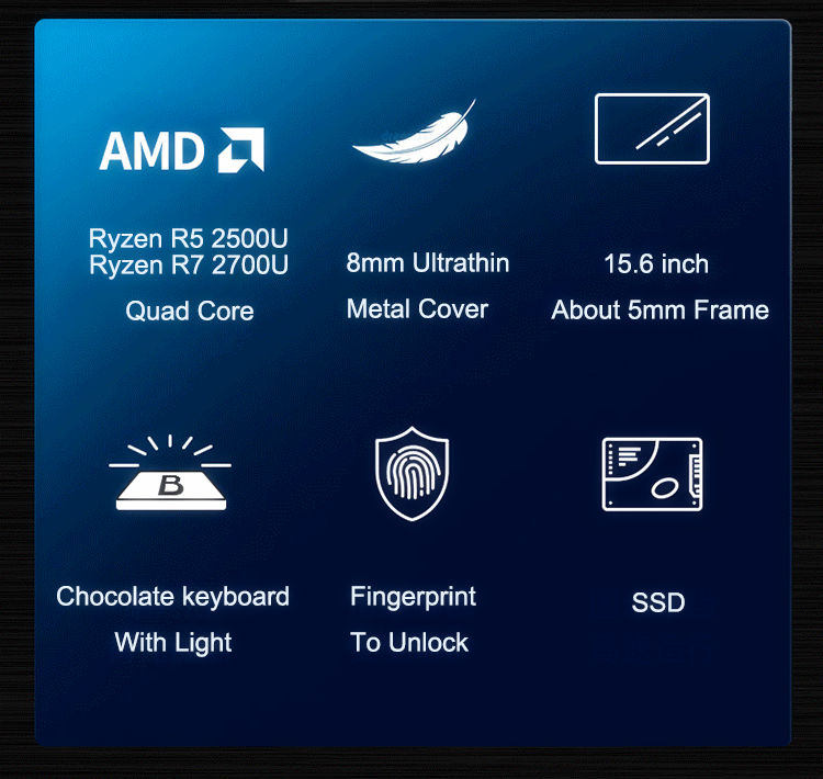 SSD256GB 512GB AMD R7 3700U Ryzen 4700u Laptop 15.6inch DDR4L 16GB