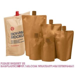 Bag In Box Liquid Gel Sanitizer Soap Refill Pouch Custom Biodegradable Kraft