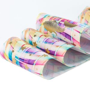 Ecofriendly Print Grosgrain Grossgrain 12 Inch Hot Stamping Foil Ribbon