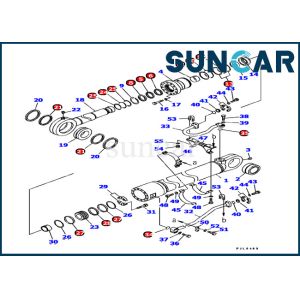China 707-99-77120 Hydraulic Seal Kit Komatsu Bucket Cylinder Service Kit PC1100-6 FOR 5.7M Cylinder Assy on sale