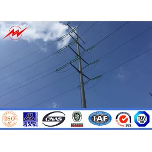 Gr65 Embedded Electric Transmission Towers Polygonal Distribution Cross Arms