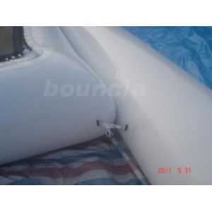 0.9mm PVC Tarpaulin Round Outdoor Inflatable Swimming Pool With Platform