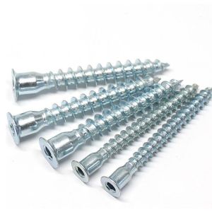 Standard Zinc Plated Furniture Wood Hex Socket Head Confirmat Screw Flat Head