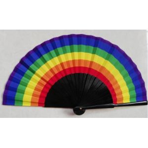 Spanish Personalised Fancy Cloth Custom Cherry Wood Folding Fan