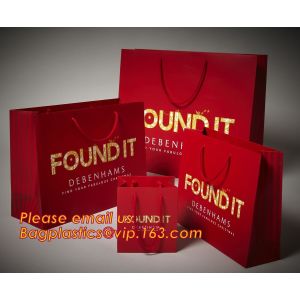 Low Cost Ribbon Handle White Gift Carrier Custom Made Design Logo Print Luxury