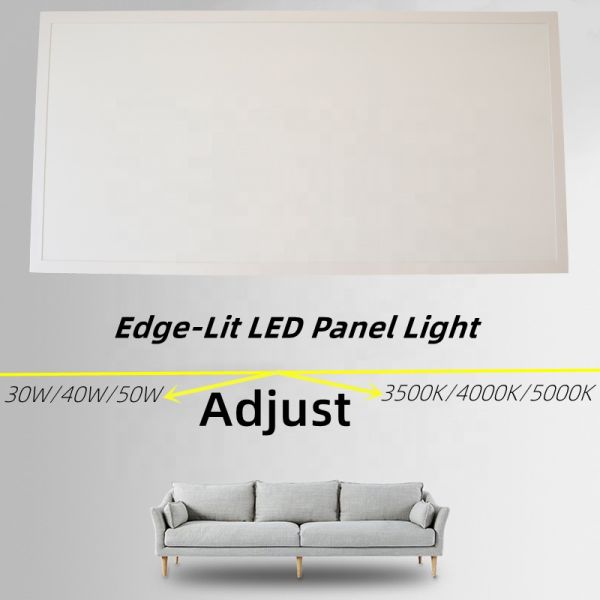 Motion Sensor Office Lighting 2x4 Edge-Lit 1200x600 Flat Dimmable LED Panel Square Light 30W/40W/50W