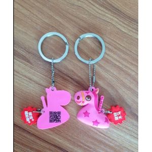 Key Cover Soft PVC Customized Key Chains / Rubber Keychain for Decoration or