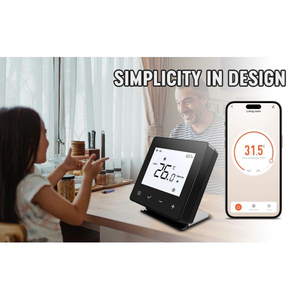 Wireless Internet Radiant Heat Smart Thermostat Electric Heating System 240 Volt