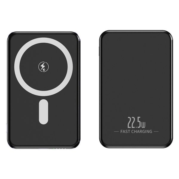 5000mAh Ultra-Slim Magnetic Wireless Power Bank – Aluminum, Fast Charging, Custom Logo Gift