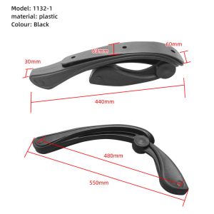 Nylon Plastic Retractable Armrest Reclining Function Armrest Office Chair