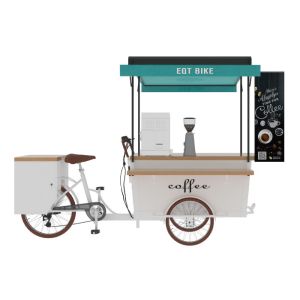Commercial Catering Mobile Coffee Vending Cart With Large Free Space