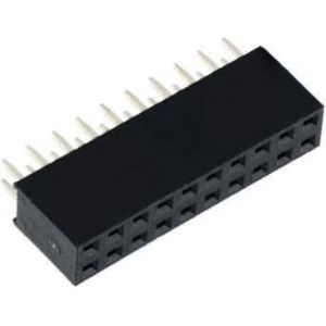 Dual Row Female Header Small Electrical Connectors 180°With Plastic Height 8.5mm