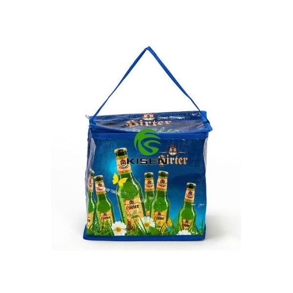 Quality Portable 6 Pack Soft Sided Coolers , PP Woven Beer Cooler Bag For Shopping wholesale