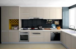 Cheap ISO14001 Customized Luxury Laminate Kitchen Cabinet Set Acrylic White Kitchen Cabinets for sale