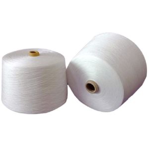 100% Ring Spun Polyester Yarn 30/2 40/2 60/2 Raw White S Twist Yarn Factory