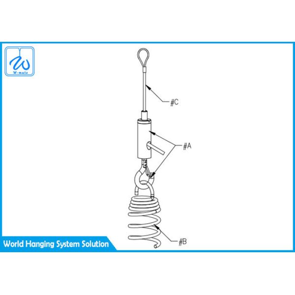Quality Galvanized Stainless Steel Pendant Lamp Cord Kit , Rock Wool Hanging Light Kit wholesale