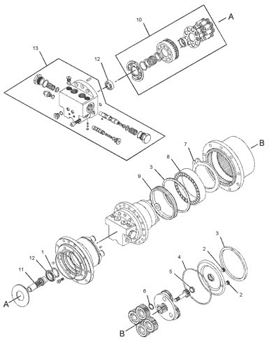 Quality 144-5196 209-6663 For CAT 301.5 301.6 301.8 Excavator Travel Assembly Final Drive Original Travel Motor wholesale